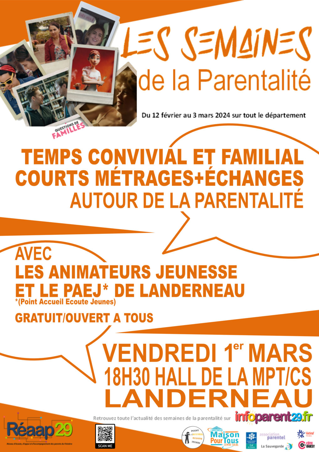 Affiche modele Semaines de la parentalite 2024 - Accueil - Quimper Brest